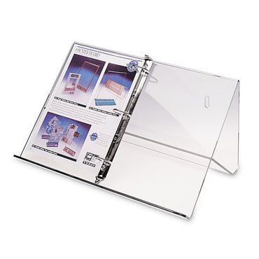 3-RING BINDER WALL STAND, CLEAR ACRYLIC - Braeside Displays